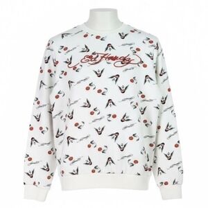 Ed Hardy Kids White Crewneck‎ Sweatshirt Cherry & Swallow Graphic Print